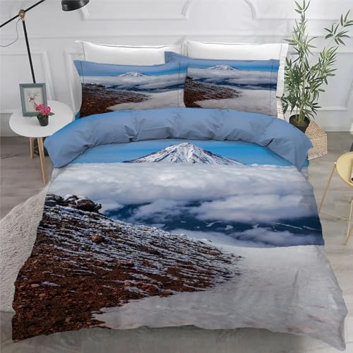 Housse de couette 160x200 zippée pour lit 2 personnes paysage