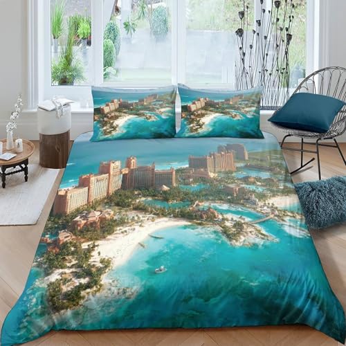 Parure de lit 3 pièces effet 3D microfibre double 200x200cm