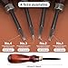 WUTA 1.2mm Edge Beveler Leather Tool High Carbon Steel Edge Skiver Wood Handle Leather Crafting Tools for Beveling Size 3,1.2mm