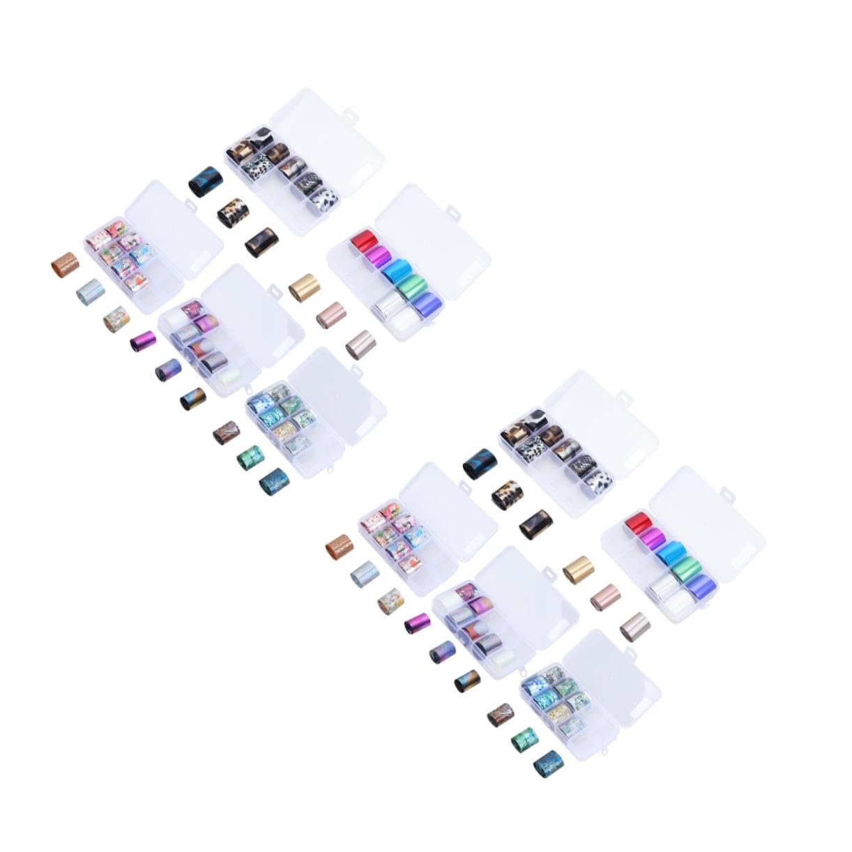 2 Set Stickers Adesivi Per Decorazione Unghie Nail Foil Transfer Per Nail Art Te Design Variabile Adatti Per Donne E Manicure Creativa 50 * 2