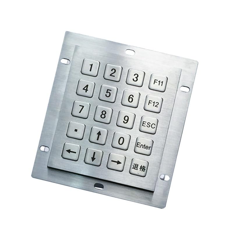 Genérico Teclado numérico metálico, Teclado de Entrada de Pin de 20 Teclas diseñado for máquinas automatizadas de autoservicio(USB)