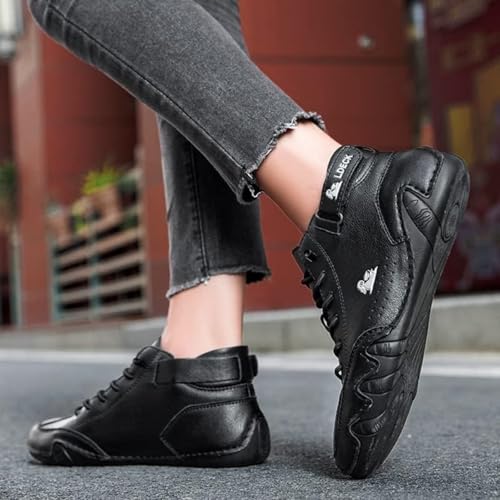 Nevova Driving Shoes for Men Women Barefoot Shoes Boots, Suede Leather Ankle Chukka Boots Womens Mens Orthopedic Slip On Shoes Lace Up Flats, Handmade Walking Sneakers Non-Slip Hiking Boot2