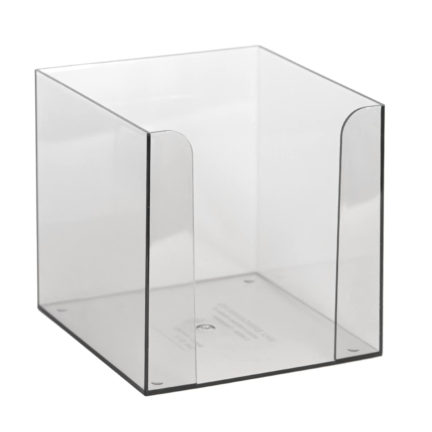 Idena Boîte à fiches transparente 9x9x8 cm 700 feuilles papier FSC-Mix blanc