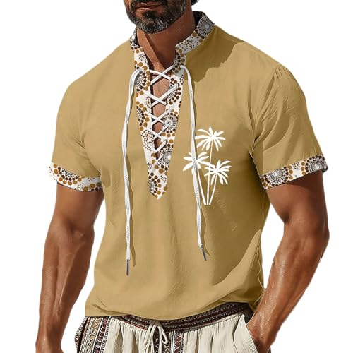 Tee-shirt polo anti-chaleur homme : chemise hawaïenne en coton blanc pour rester frais au golf