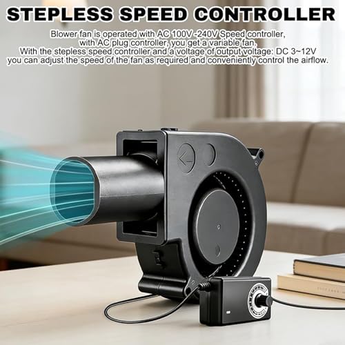 Ventilateur souffleur 12V réglable pour allumer rapidement votre poêle
