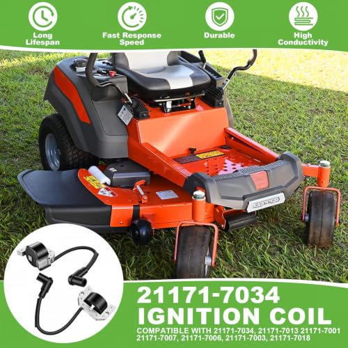 Lounsweer 18 Pcs 21171-7034 Ignition Coil with Wires and 21066-7011 Voltage Regulator, 808656 Fuel Pump with Filter and Line, 6578 Spark Plugs Compatible with Kawasaki Lawn Mowers Engine by Lounsweer - Used condition - Image 3