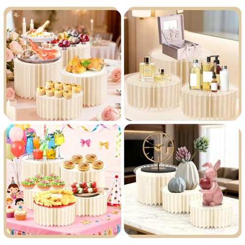 Image of 10 Pcs Buffet Risers, Table Food Risers Foldable Cake Display Stands