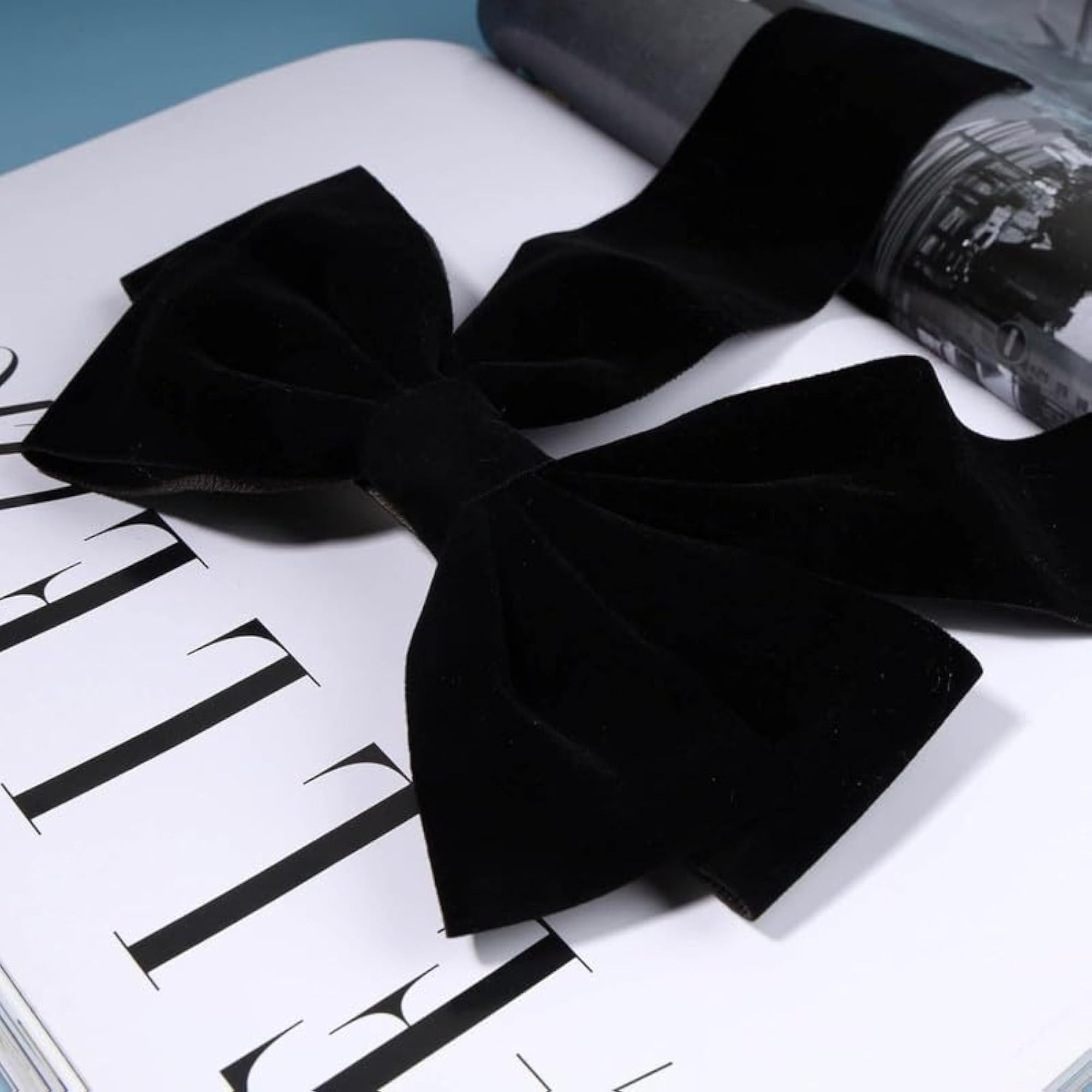 Luxury Velvet Hair Bow Tail Satin Bow Headpiece