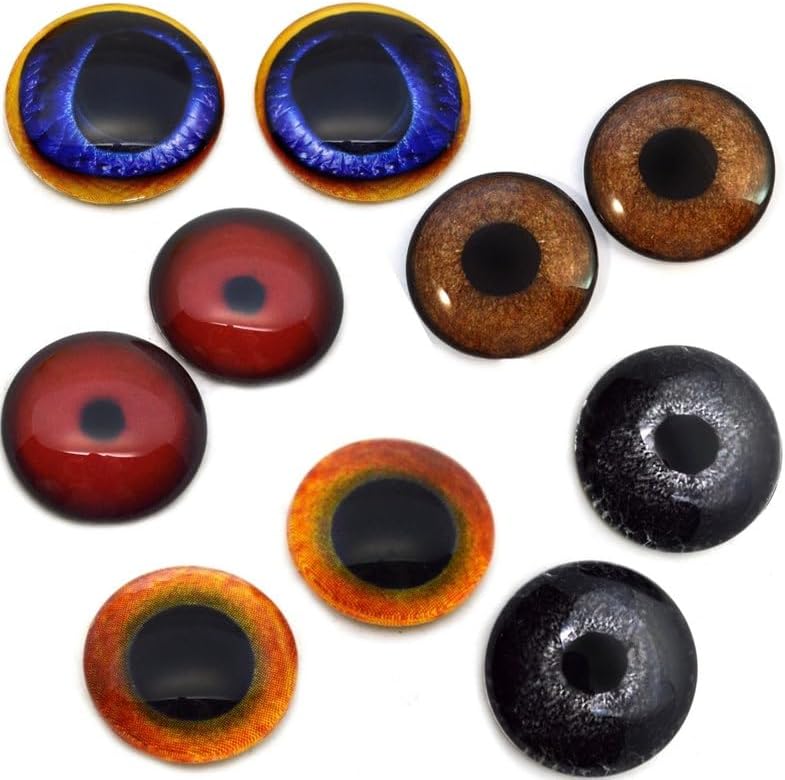 Bird Bundle II Wholesale Animal Glass Eyes Prop Cabochons for Jewelry or Craft Making 5 Pairs Bulk Lot (30mm)