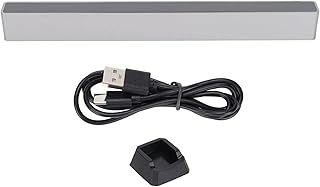 Cyrank RGB Wiederaufladbares Sound-Control-Licht, Sprachaktivierte Musik-Rhythmus-Lichter, Buntes LED-Umgebungslicht, Typ C RGB-Sound-Control-Lichtleiste(grau)