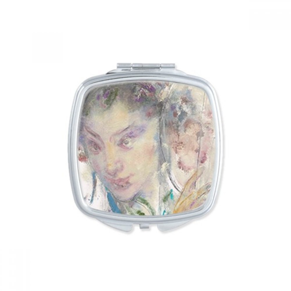 Miroir de poche à la main opéra chinois, cadeau idéal multicolor