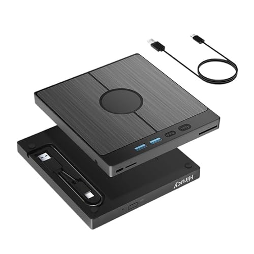 AYJYZHIAG Unidad de BLU-Ray Externa 7 en 1, USB 3.0, Tipo C, Reproductor DVD y CD-RW, grabadora óptica portátil con Ranura for Tarjeta SD/TF for Ordenador