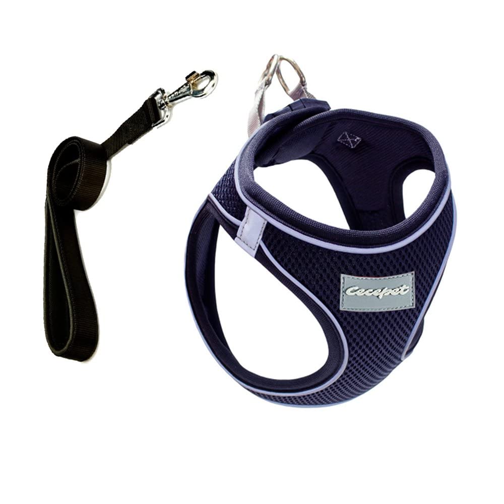 Cecepet Cool Walk Air Mesh Lacivert Köpek Göğüs Tasması Large