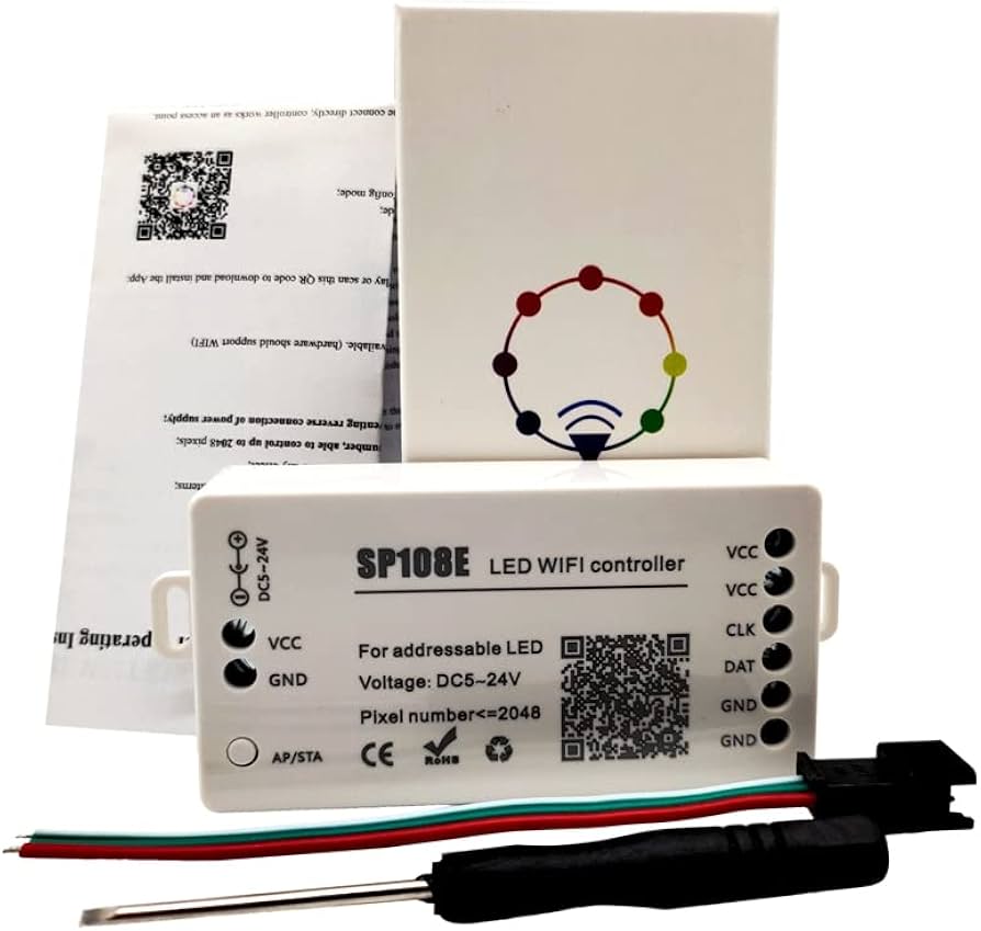 Amazon.Com: Cleiscry SP108E WiFi Magic LED Controller Smart APP.