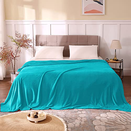 Image of BEDELITE Fleece Blanket King Size Blankets for Bed, Luxury Plush Cozy Fuzzy Blanket 108x90 inches, Super Soft Warm Lightweight Throw Blanket All Seasons Suitable, Teal