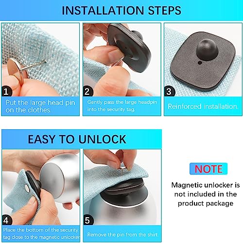 Sun-Home Shine B09MCZVPVR_CA NARF 200Pcs Anti-Theft Retail Eas 8.2Mhz Security Hard Tags,Rf 8.2Mhz Mini Square Eas Tag thumb #6