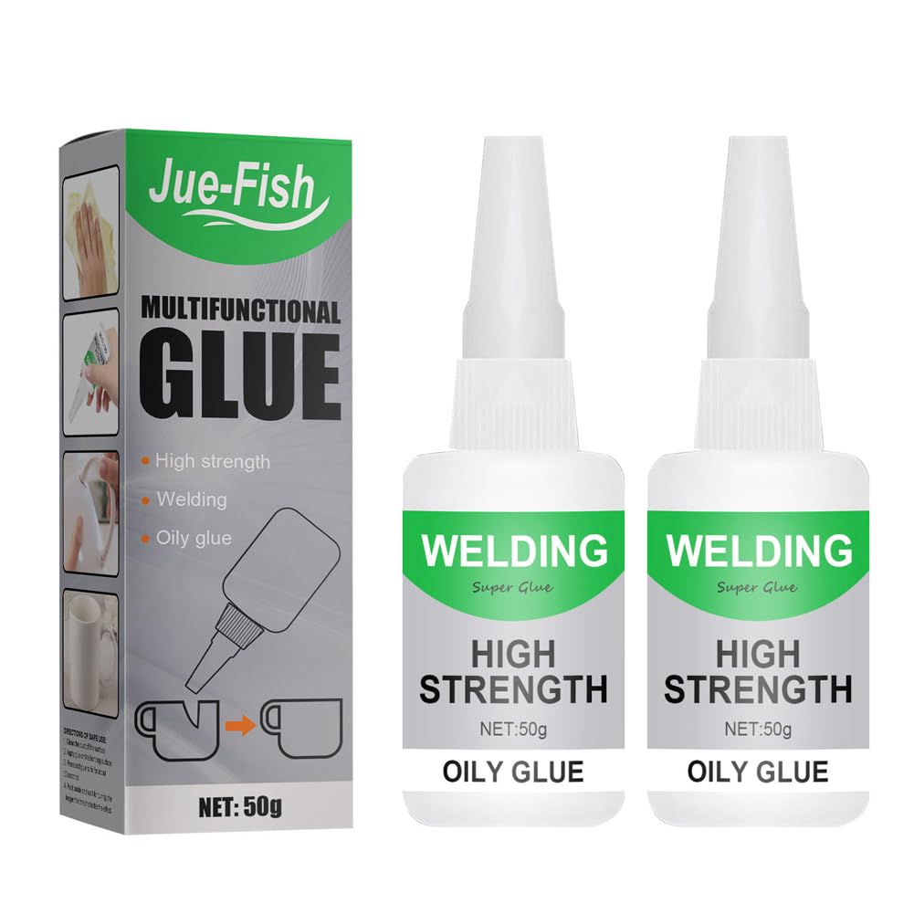 2x50ml Super colla universale, colla forte multifunzionale, colla oleosa ad alta resistenza per saldatura, Supercolla per riparazioni rapide