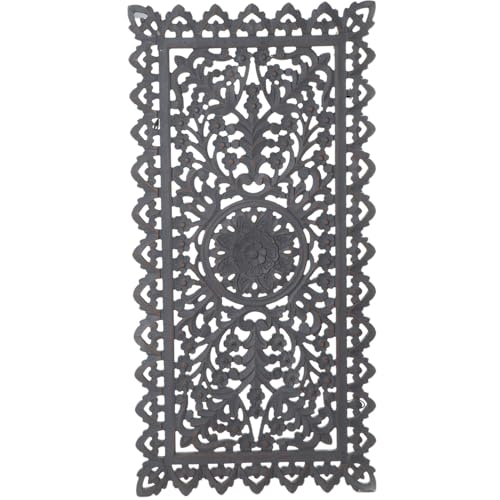 MARRAKESCH Décoration murale en bois 90 cm Grand ornement Bodhi Décoration orientale Shabby Gris