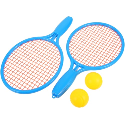 Angoily 用バドンラケット メッシュ素材 軽量小型 幼児向け親子屋外スポーツ おもちゃテニスラケットとボール付き 公園 ビーチ 遊びに