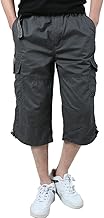 Aotoyou Shorts et Bermudas Cargo Hommes 100% Coton Elastique avec Poche Taille S-5XL