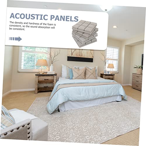 Toyvian 4pcs paneles de espuma absorbente de sonido de alta densidad para insonorización - espuma aislante ignífuga para estudios de grabación, oficinas y salas de cine en casa miniatura 3