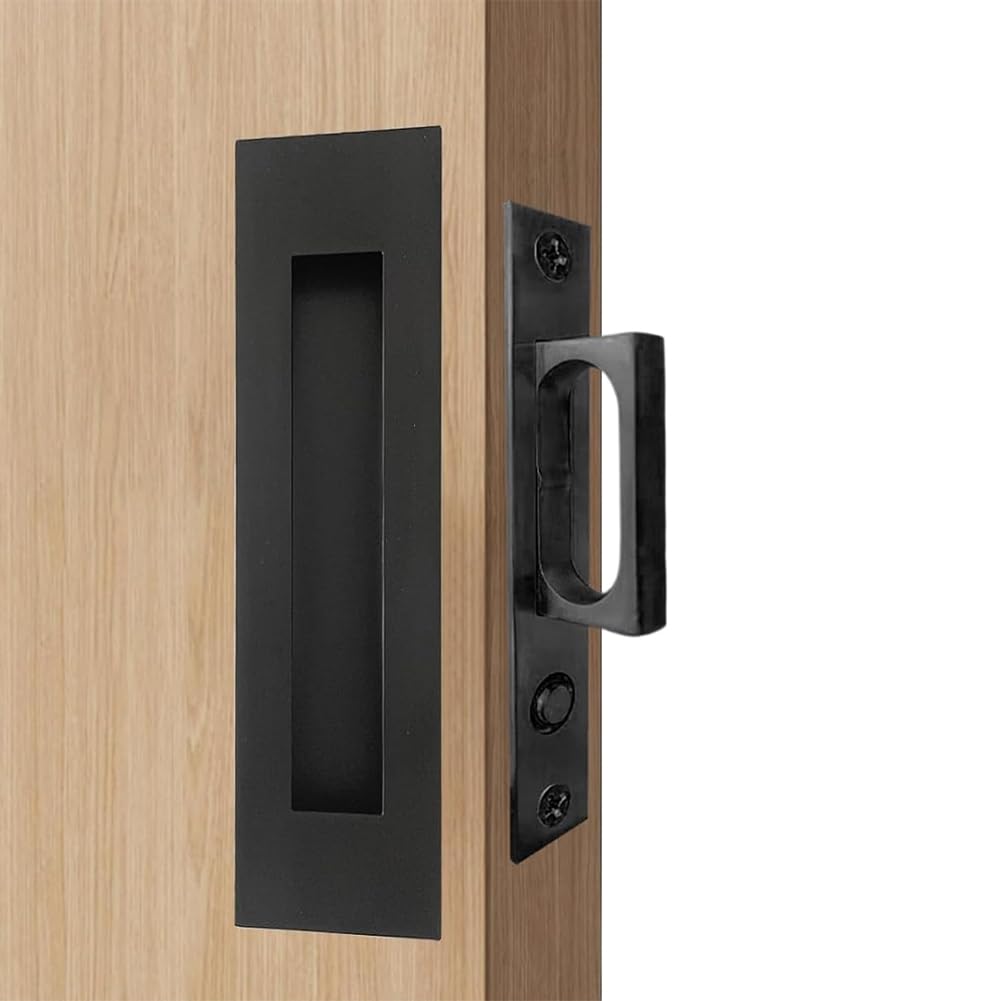 Jnchdghwa Flush Pulls Recessed Finger with Edge Pull Sliding Closet Door Handles Hardware Suitable for Pocket Door, Closet Door