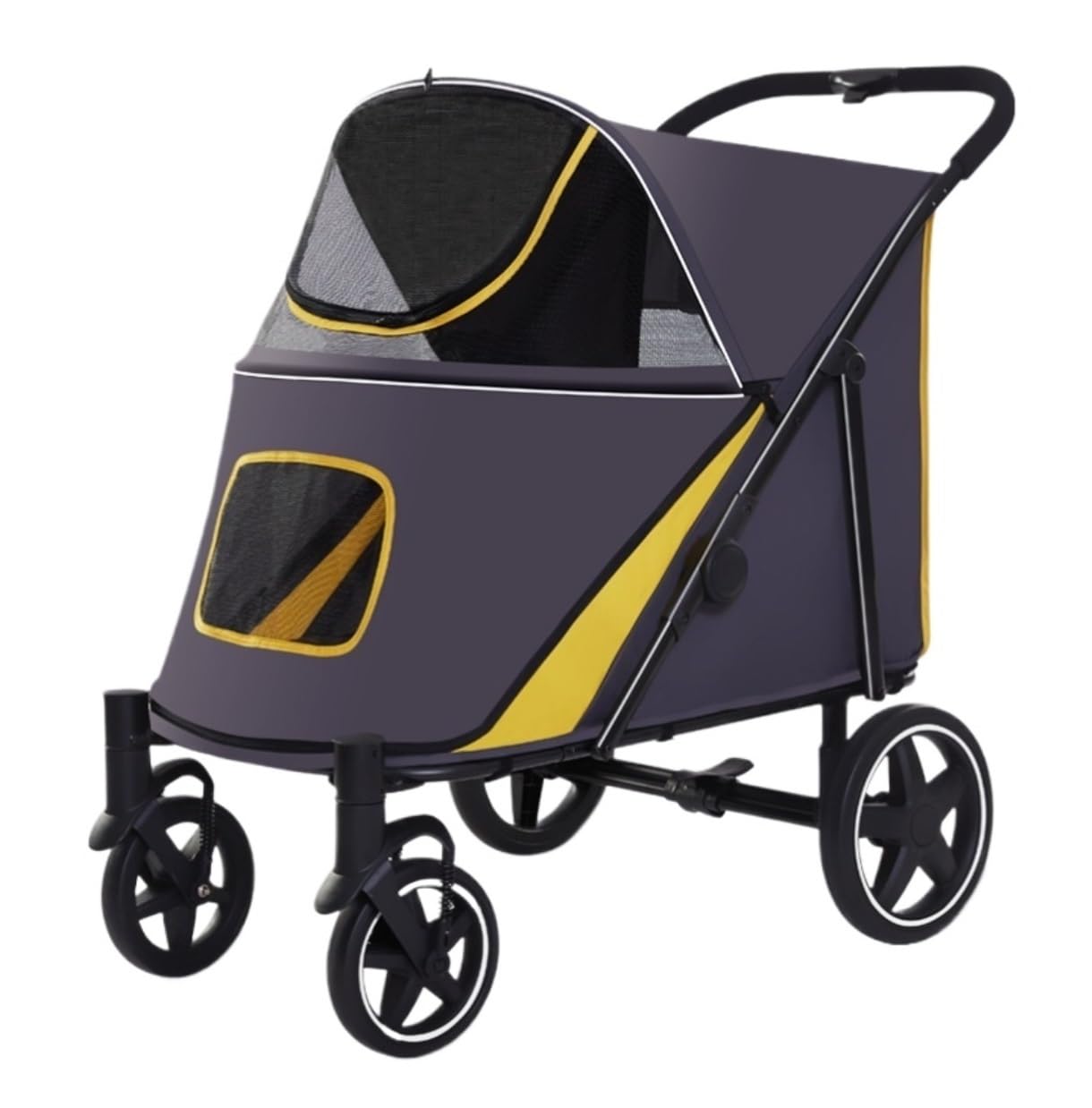 Cochecito de Mascotas Cochecito Plegable Para Perros Medianos Y Grandes, Cochecito Para Mascotas Con 4 Ruedas, Ventana De Malla, Cochecito Para Caminar Para Perros Grandes Ruedas para Gatos/Perros(A)