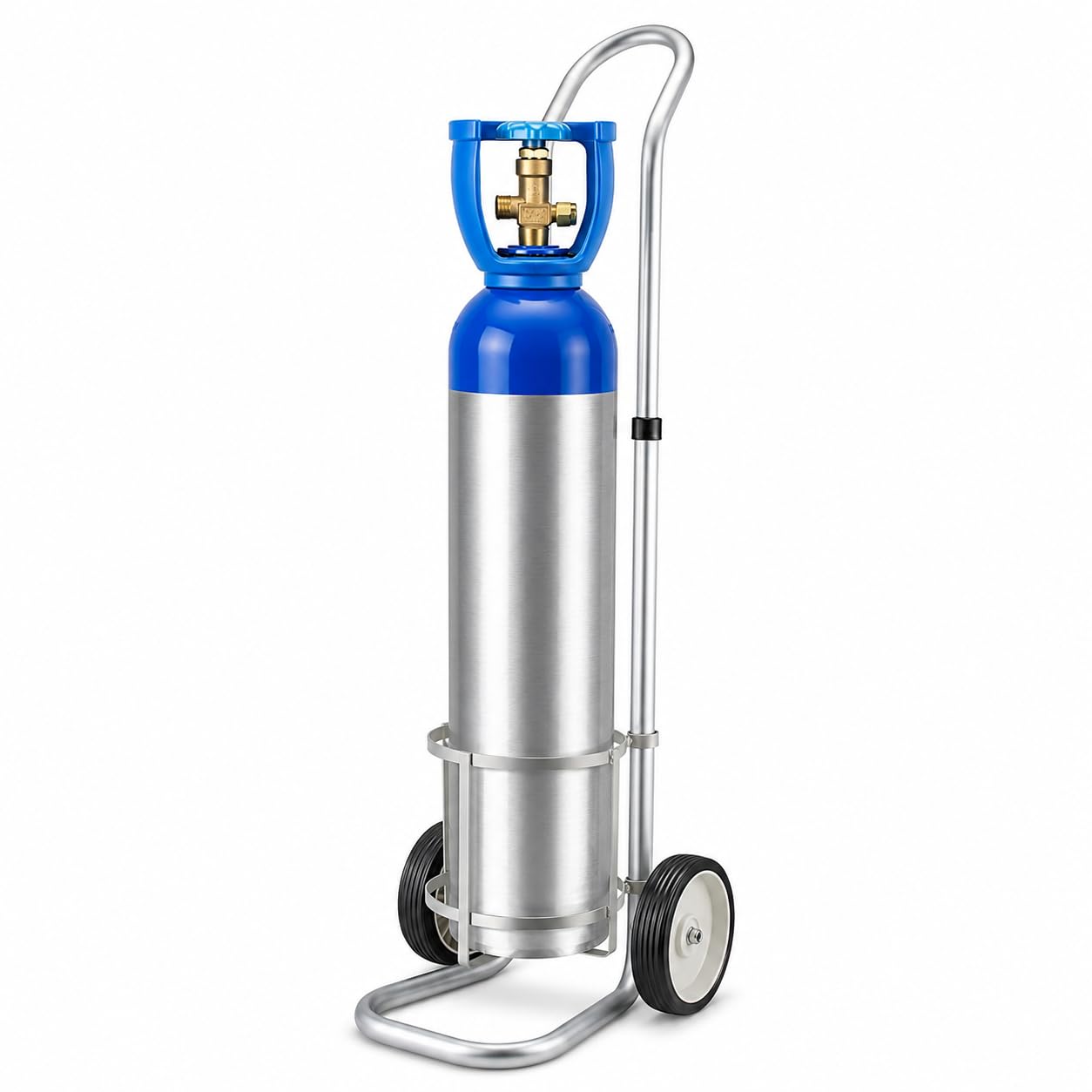 Tragbarer Sauerstoffzylinder-Trolley mit Rädern für Reisen und Zuhause