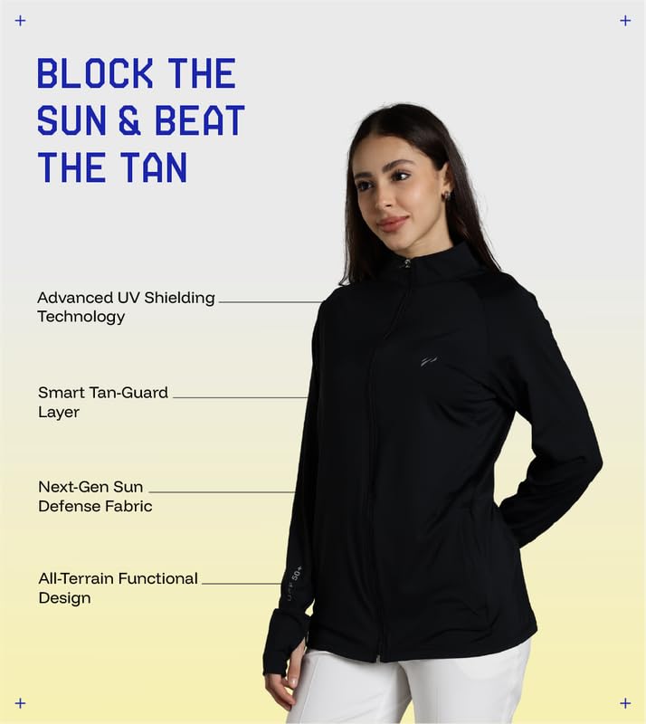 Image of Womens Sunscreen Jacket ICE Pro - UPF 50+ Cooling Jacket for Men & Women|Cool Rush Pro Tech,UV Protection,Breathable,Sweat-Wicking, Anti-Microbial, Lightweight Sun Hoodie for Outdoor Sports & Travel