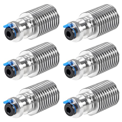 Disipador de calor V6 de 1,75 mm, disipador de calor de aluminio, radiador de impresora 3D para V6 Prusa i3 MK3 J-Head Extrusora Hotend Bowden, conector de tubo Bowden integrado remoto con clip de