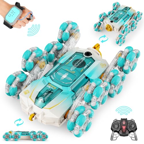 Gampop 8WD Gesture Sensing RC Stunt Cars - Gifts for Boys Girls 8-12 Year Old 8 wheels Remote Control Transform 2.4Ghz Hand Controlled Drift Car Birthday Toys Gifts Ideas for Kids Age 8 9 10 11 12+ yr