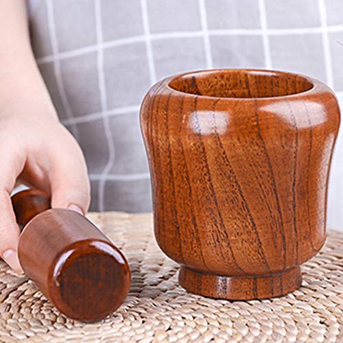 HEMOTON Almofariz E Pilão Set Misturador E Triturador de Madeira Tigela para a Medicina Pílula Crush