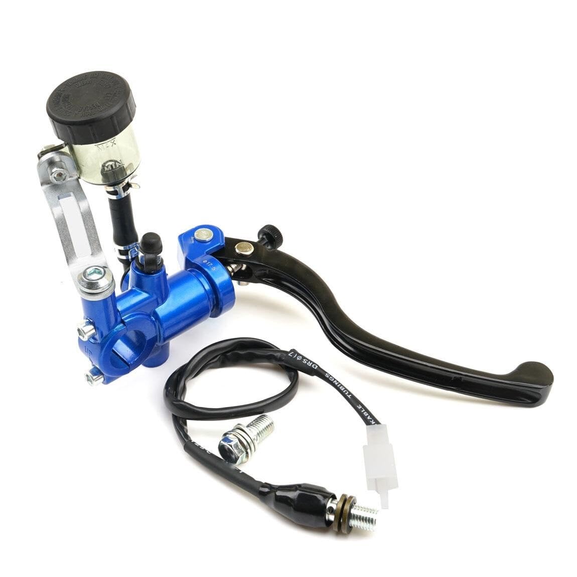 Riderai Right Blue Motorbike Clutch Levers Universal Motocycle Radial Brake Clutch Pump For Master Cylinder Levers Handle 17.5Mm Piston(Right Blue)