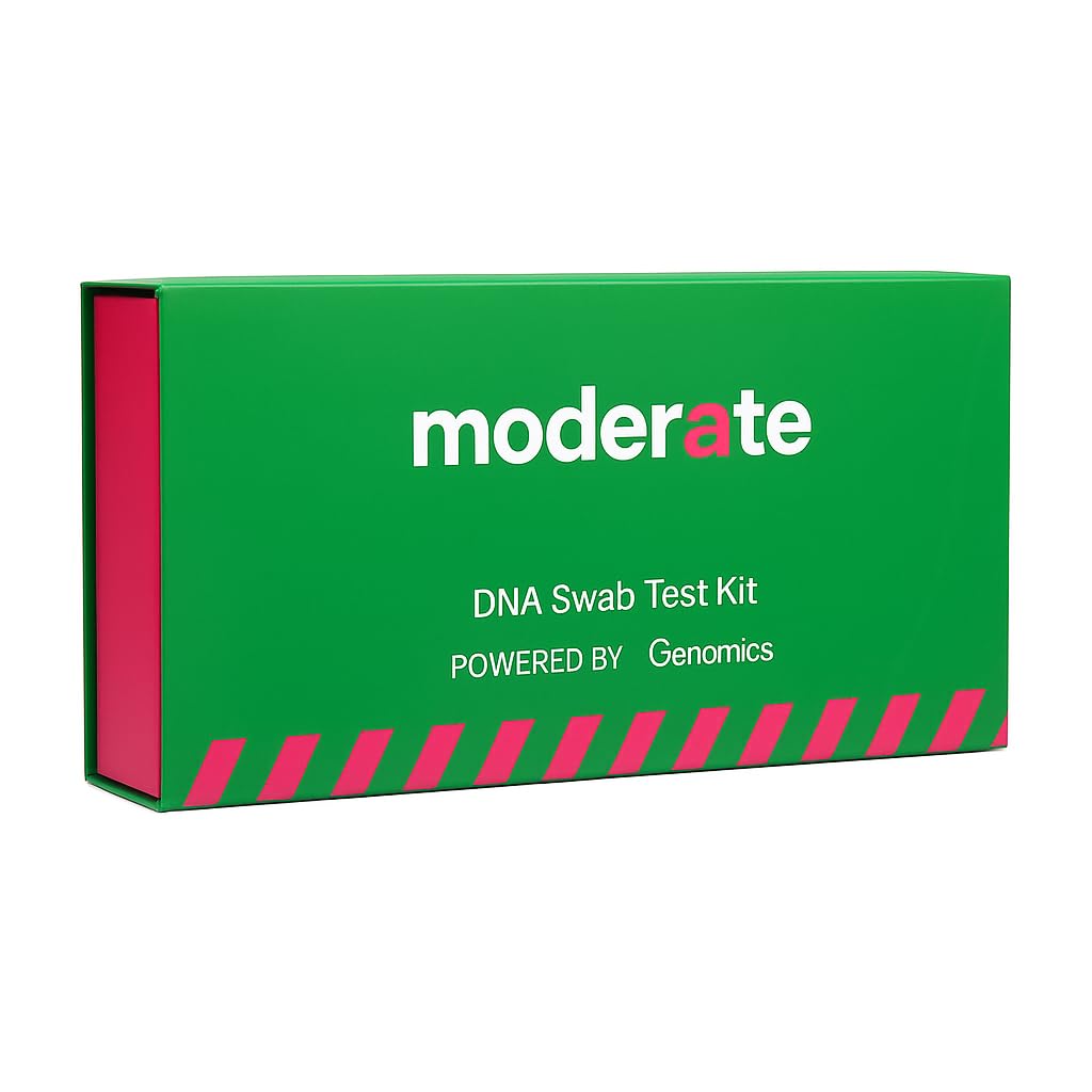 Moderate DNA Swab Test Kit | Advanced Genetic Testing for for Obesity & Weight Gain Genes - 1 Kit
