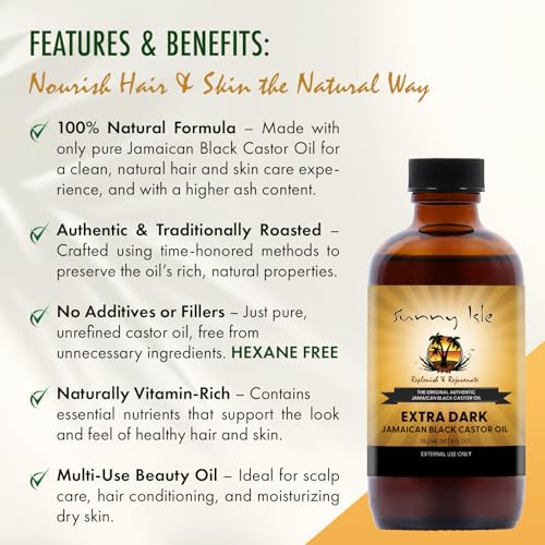 Image of Sunny Isle Jamaican Black Castor Oil Extra Dark 4 Oz.