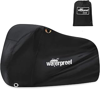 Robasiom Telo per bicicletta impermeabile 210T Oxford Telo per garage per biciclette di alta qualità per 2 biciclette 200x70x 110cm Telo protettivo per bicicletta Telo per bicicletta con borsa