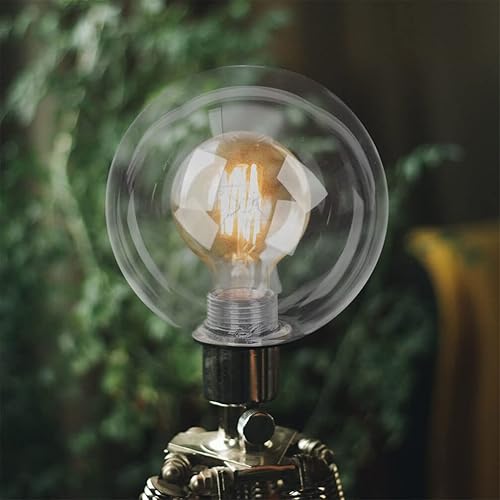 Miniatura 8 de PRETYZOOM Pantalla de lámpara de globo de 5.906 in de vidrio transparente G9, lámpara de bola redonda de repuesto para accesorio de iluminación,