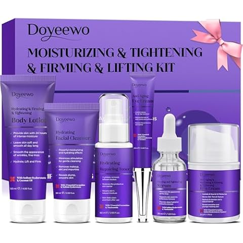Skin Care Set,Korean Skincare for Women & Teens,Hydrate,Smooth,Tighten,Firm,Lift,Anti-Aging Facial Skin Care Routine Kit,Travel Skin Care Sets & Kits Products Birthday Valentines Day Gifts for Her Cover