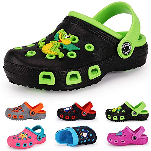 KaKaKiKi Toddler Kid Slipper Boy Girl Sandal Garden Shoe Cartoon Comfort Clogs Summer Slip On Backstrap Water Beach Pool Lightweight Shoes