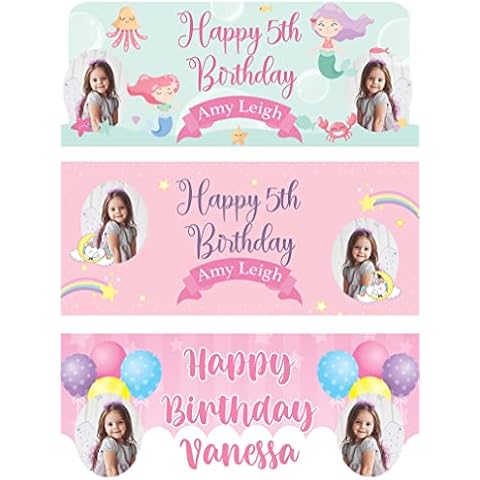 Hippowarehouse Personalised Birthday Photo Banner Cover
