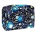 Trousse de toilette pour femme, motif dessin animé, fusée, vaisseau spatial, planètes, étoiles, voyage, grande trousse de toilette en PVC avec fermeture éclair