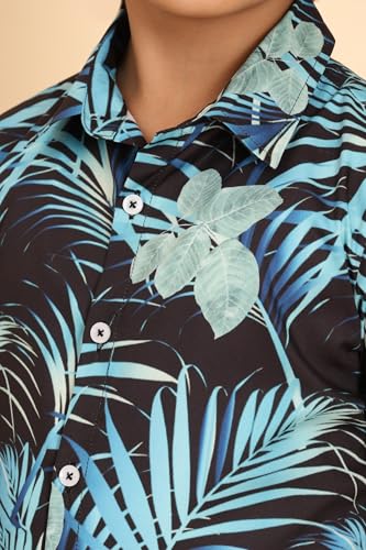 Image of Boys Printed Casual Shirt Short Sleeve Button Down Beach Shirt for Kids