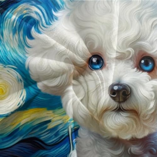 Housse de couette Bichon fermeture éclair lit double 200x200 - 7