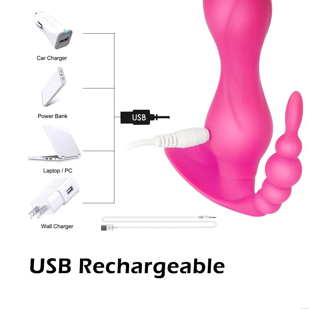 Vibrador Vibrador consolador portátil, Juguetes sexuales Para mujeres, motores duales, potente punto G, masaje de clítoris, vibrador de mariposa