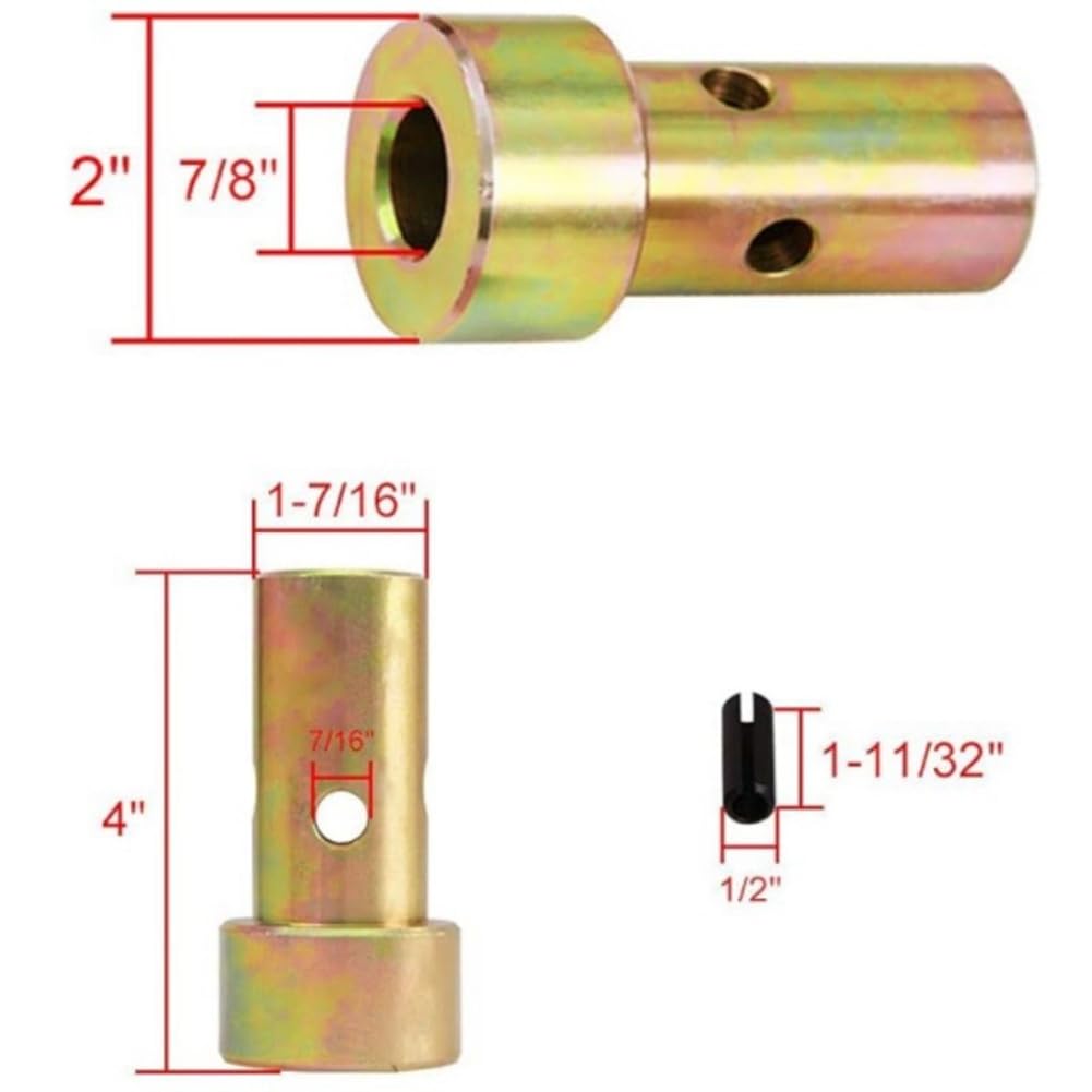 Kit de Bujes de Enganche Rápido Cat 1, Conjunto de Adaptadores de Enganche de 3 Puntos, Kit de Conversión de Enganche Rápido Cat 1.