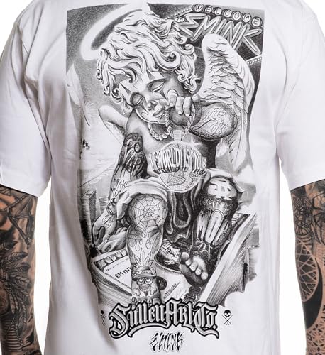 Sullen Men's Emink Artist Series Capsule Tattoo Lifestyle Graphic Standard Short Sleeve Tee White3