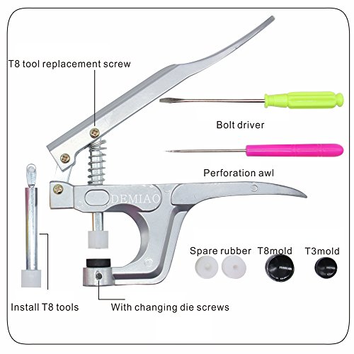 Decdeal 300pcs botão de pressão redondo colorido com alicate de pressão para crianças e roupas de ad