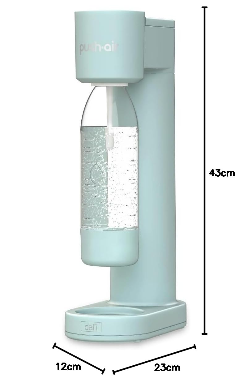 Dafi PUSHAIR - Saturador de agua sifón de menta + cartucho de CO2 + botella de 0,7