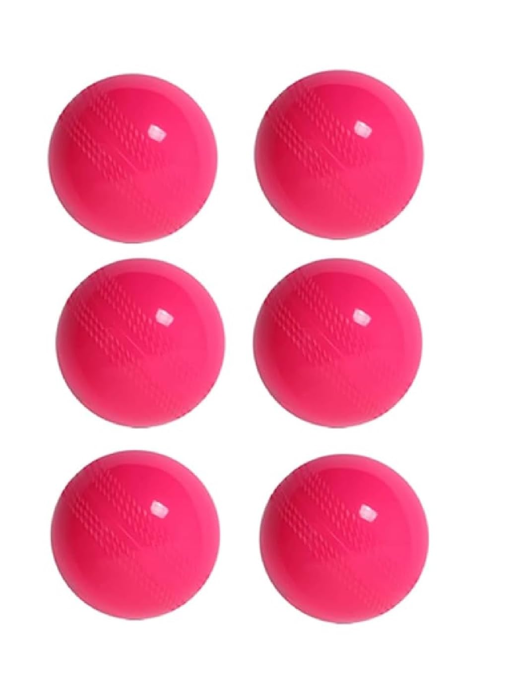 Facto Power Soft Cricket Balls Practice, Training for All Age Group, Recommended for Indoor/Outdoor Street & Beach Cricket (Pack of Six) (Pink)