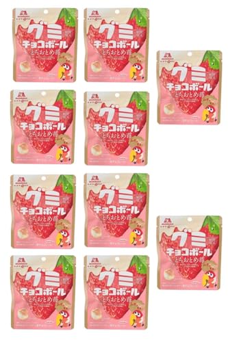 【まとめ買い】グミチョコボール とちおとめ苺 10個